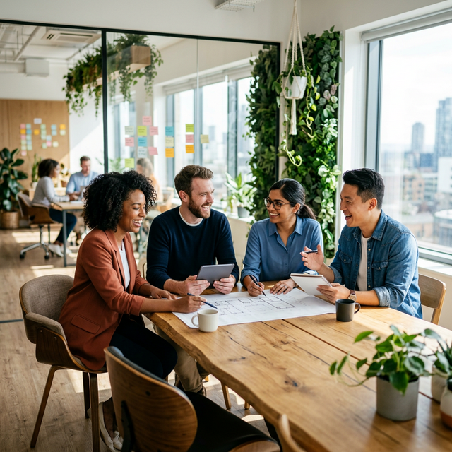 Equipa SmartGlobe a colaborar